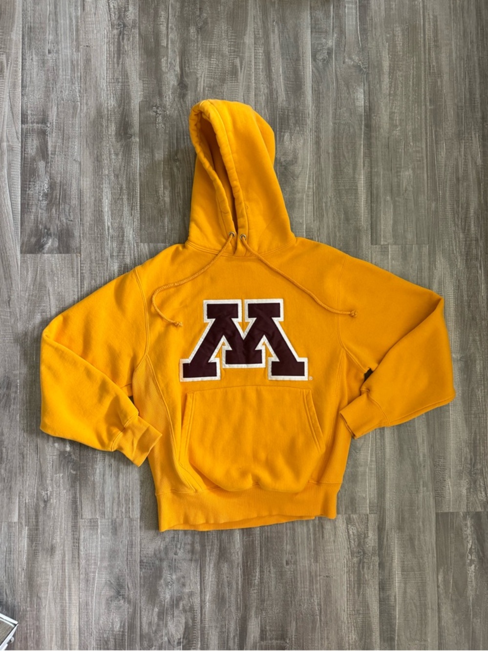 Signature Gold Minnesota Pullover Hoodie with Maroon 'M' Patch